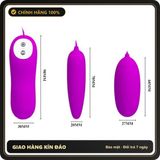 (Che Tên) Trứng Rung Mini Cao Cấp 2 Đầu Pretty Love Irma Baile 12 Chế Độ 656913 Chuẩn Auth