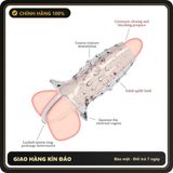 (Che Tên) Bao Cao Su Đôn Dên Hở Đầu Có Quai Đeo Chống Tuột Cuộn Sóng Wolf's Fang - Hàng Mới Về