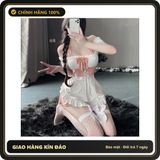 (Che Tên) Váy Ngủ Cosplay Hầu Gái Nữ Tính Dễ Thương Bộ Đồ Ngủ Maid - N875 Hồng Chuẩn Auth