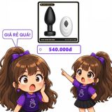 (Che Tên) Phích Cắm Hậu Môn Rung Điều Khiển Từ Xa Qua App Cao Cấp Bảo Đảm