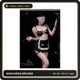 (Che Tên) Set Đồ Lót Cosplay Hầu Gái Có Gọng Gợi Cảm Đáng Yêu Đồ Ngủ Nữ Giúp Việc Ren Xuyên Thấu Quyến Rũ Tinh Tế - N578 Đen Cao Cấp Bảo Đảm