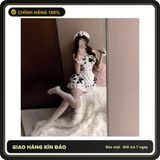 (Che Tên) Cosplay Bò Sữa Đen Dáng Xoè Siêu Đáng Yêu Gợi Cảm Váy Ngủ Nữ Hầu Gái Maid Hở Lưng Quyến Rũ Cao Cấp - N896 Cao Cấp Bảo Đảm