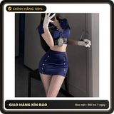 (Che Tên) Cosplay Cảnh Sát Anime Ôm Body Tôn Dáng Gợi Cảm Hóa Trang Nữ Police Thanh Lịch Quyến Rũ - N705 Xanh Bảo Mật Tuyệt Đối