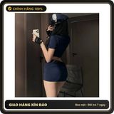 (Che Tên) Cosplay Cảnh Sát Anime Ôm Body Tôn Dáng Gợi Cảm Hóa Trang Nữ Police Thanh Lịch Quyến Rũ - N705 Xanh Bảo Mật Tuyệt Đối