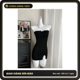 (Che Tên) Váy Ngủ Sexy Ôm Body Tôn Dáng Phối Ren Choker Đùi Siêu Xinh Quyến Rũ Đầm 2 Dây Mặc Nhà Sang Xịn Gợi Cảm - N163 Đen Bảo Mật Tuyệt Đối