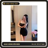 (Che Tên) Váy Ngủ Sexy Ôm Body Tôn Dáng Phối Ren Choker Đùi Siêu Xinh Quyến Rũ Đầm 2 Dây Mặc Nhà Sang Xịn Gợi Cảm - N163 Đen Bảo Mật Tuyệt Đối