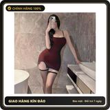 (Che Tên) Váy Ngủ Ôm Body Tôn Dáng Trơn Cám Dỗ Gợi Cảm Đầm Hot Girl 2 Dây Xẻ Tà Đi Quẩy Bar Club Sexy Quyến Rũ - N269 Hộp Trắng Kín