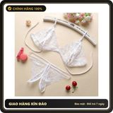 (Che Tên) Đồ Lót Ren Sexy Quần Lót Nữ Lọt Khe Kèm Áo Lót Bralette - T310 Trắng Giao Nhanh Toàn Quốc