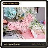 (Che Tên) Quần Lót Lưng Thun Nhún Bèo Cạp Cao Quần Chip Nữ Ren Phối Hoa Nơ Sexy - T303 Hồng Tim Chuẩn Auth
