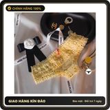 (Che Tên) Quần Lót Lưng Thun Nhún Bèo Cạp Cao Đáng Yêu Xinh Xắn Quần Chip Nữ Ren Mềm Mại Phối Hoa Nơ Sexy – T303 Vàng Tim Hộp Trắng Kín