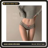 (Che Tên) Quần Lót Lưng Thun Nhún Bèo Cạp Cao Quần Chip Nữ Ren – T303 Xám Xanh Hoa Bảo Mật Tuyệt Đối