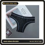 (Che Tên) Quần Lót Nữ Thun Gân Cotton Đính Nơ Mềm Mại Thoáng Khí Bikini Quần Chip Kẻ Sọc Gợi Cảm Quyến Rũ - T321 Đen Bảo Mật Tuyệt Đối