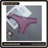 (Che Tên) Quần Lót Nữ Bikini Thoáng Khí Thun Gân Cotton Đính Nơ - T321 Tím Cao Cấp Bảo Đảm