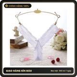 (Che Tên) Quần Lót Ren Lọt Khe Siêu Mỏng Họa Tiết Hoa Quyến Rũ - T302 Trắng Cao Cấp Bảo Đảm