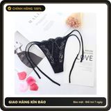 (Che Tên) Quần Lót Lọt Khe Buộc Dây Hông Sexy Gợi Cảm Quần Chíp Nữ Cột Dây 2 Bên Quyến Rũ - T305 Đen Giao Nhanh Toàn Quốc