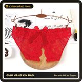 (Che Tên) Quần Lót Sexy Ren Hoa Xẻ Đáy Sịp Nữ Phối Nơ - T306 Đỏ - Hàng Mới Về