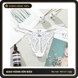 (Che Tên) Quần Lót Đính Hạt Chip Nữ Dây Lưng Cao – T308 Trắng - Hàng Mới Về