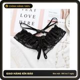 (Che Tên) Quần Lót Lọt Khe Ren Xuyên Thấu Sexy Gợi Cảm Quần Sịp Nữ Xẻ Đáy Mềm Mịn Quyến Rũ - T309 Đen Giao Nhanh Toàn Quốc