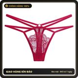 (Che Tên) Quần Lọt Khe Sexy Phối Dây Chéo Quần Lót Ren - T341 Đỏ Hộp Trắng Kín