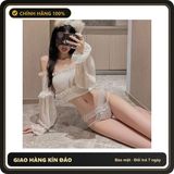 (Che Tên) Quần Lót Sexy Phối Ren Cạp Chéo Lụa Băng Mềm Mịn Co Giãn Tốt - T349 Trắng Hỗ Trợ 24/7