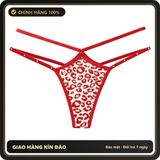 (Che Tên) Quần Lót Lọt Khe Sexy Dây Cạp Chéo Đính Đá Lấp Quần Chip Nữ Da Báo - T363 Đỏ Cao Cấp Bảo Đảm