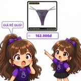 (Che Tên) Quần Lót Lọt Khe Sexy Họa Tiết Bướm Gợi Cảm – T359 Tím - Hàng Mới Về