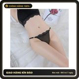 (Che Tên) Quần Lót Nữ Lọt Khe Cotton Phối Nơ Siêu Xinh Quyến Rũ Quần Chip Ren Mềm Mịn Dễ Thương - T318 Đen Cao Cấp Bảo Đảm