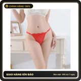 (Che Tên) Quần Lót Nữ Lọt Khe Cotton Phối Nơ Siêu Xinh Quyến Rũ - T318 Đỏ - Hàng Mới Về