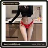 (Che Tên) Quần Lót Lọt Khe Dây Chéo Quần Chip Nữ Xẻ Phối Nơ - T323 Đỏ Giao Nhanh Toàn Quốc