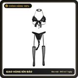 (Che Tên) Đồ Cosplay Miêu Nữ Có Đuôi Kèm Đai garter Đáng Yêu Quyến Rũ Đồ Lót Bé Mèo Bông Dễ Thương Gợi Cảm - N533 Đen Cao Cấp Bảo Đảm