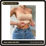 (Che Tên) Áo Ngực Nữ Không Dây Chống Tuột Cotton Gân Mềm Mại Áo Lót Cài Trước Cúp Ngang Ôm Gọn Tinh Tế - T367 Nude Hỗ Trợ 24/7