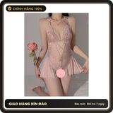 (Che Tên) Đồ Ngủ Jumpsuit Nữ Liền Thân Xuyên Thấu - N514 Nude Giao Nhanh Toàn Quốc