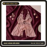 (Che Tên) Đồ Ngủ Jumpsuit Nữ Liền Thân Xuyên Thấu - N514 Nude Giao Nhanh Toàn Quốc