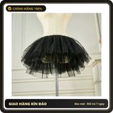 (Che Tên) Váy Tutu Ngắn 6 Lớp Mềm Mại Phối Chân Váy Xoè Tiểu Thư - N156 Đen Giao Nhanh Toàn Quốc