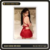 (Che Tên) Đồng Phục Nữ Học Sinh Xếp Ly Váy Ngủ Cosplay Sinh Viên Hở Lưng - N863 Đỏ Hỗ Trợ 24/7