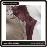 (Che Tên) Áo Lót Bra Cotton Gân Phối Ren Xẻ Ngực Xinh Gợi Cảm Áo Yếm Không Gọng Tập Gym Yoga Mềm Mại Tinh Tế - T369 Hộp Trắng Kín