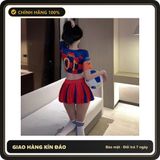 (Che Tên) Cosplay Bóng Đá Sexy Câu Lạc Bộ Thể Thao Hở Ngực Gợi Cảm Set Ngủ - N398 Đỏ Xanh Hộp Trắng Kín