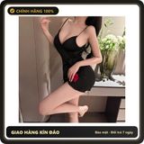 (Che Tên) Đầm Ngủ Lụa Sexy Cột Dây Hông Gợi Cảm Sang Trọng Váy Ngủ Tiểu Thư Mặc Nhà Ôm Body Tôn Dáng Quyến Rũ - N203 Đen Giao Nhanh Toàn Quốc