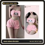 (Che Tên) Bộ Đồ Ngủ Bé Thỏ Bông Dễ Thương Gợi Cảm Set Cosplay Cinnamoroll - N187 Hồng - Hàng Mới Về
