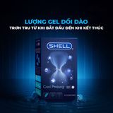 Bao cao su Shell Cool Prolong - Siêu mỏng, bạc hà mát lạnh - Hộp 10 cái - Gwen Shop Chính Hãng