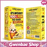 Bao cao su siêu mỏng hương vanilla Maxxmen Lovekiss Vanilla Flavor - Hộp 10 cái - Gwen Shop Chính Hãng