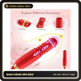 (Che Tên) Lưỡi liếm hoa hồng kèm trứng rung nhấp chuyển động đẩy tới và lui xoay bi cực sướng Meos Hộp Trắng Kín