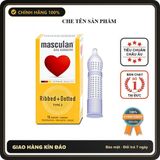 (Che Tên) Bao Cao Su Masculan Của Đức Có Gai Masculan Ribbed Dotted Bảo Mật Tuyệt Đối