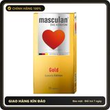 (Che Tên) Bao Cao Su Đức Mỏng Trơn Hương Vani Masculan Gold H10 Cao Cấp Bảo Đảm