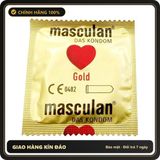 (Che Tên) Bao Cao Su Đức Mỏng Trơn Hương Vani Masculan Gold H10 Cao Cấp Bảo Đảm