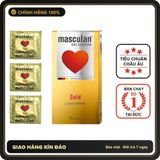 (Che Tên) Bao Cao Su Đức Mỏng Trơn Hương Vani Masculan Gold H10 Cao Cấp Bảo Đảm