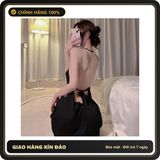 (Che Tên) Váy Ngủ Lụa Phối Ren Ngực Gợi Cảm Bonita Đầm Hot Girl Mặc Nhà Cột Dây Lưng Sexy Tặng Chip Quyến Rũ - N186 Đen Giao Nhanh Toàn Quốc