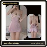 (Che Tên) Váy Ngủ Lụa Phối Ren Ngực Gợi Cảm Bonita Đầm Hot Girl Mặc Nhà - N186 Hồng Cao Cấp Bảo Đảm