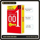 (Che Tên) Bcs Okamoto 0.01 Large Size Siêu Mỏng Size Lớn H3 Chuẩn Auth