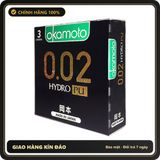 (Che Tên) Bao Cao Su Siêu Mỏng Okamoto 0.02 Hydro PU Chính Hãng - Hàng Mới Về